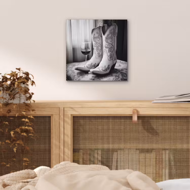 Wijn - Cowboylaarzen - Raamlicht - Wit aluminium wit klein -sfeer3