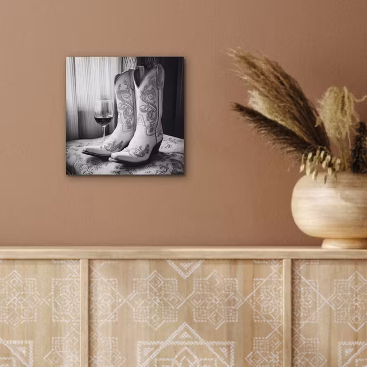 Wijn - Cowboylaarzen - Raamlicht - Wit aluminium wit klein -sfeer4