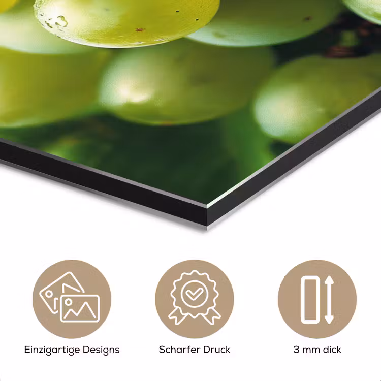 Druiven - Tros - Groen aluminium wit klein -closeup_DE