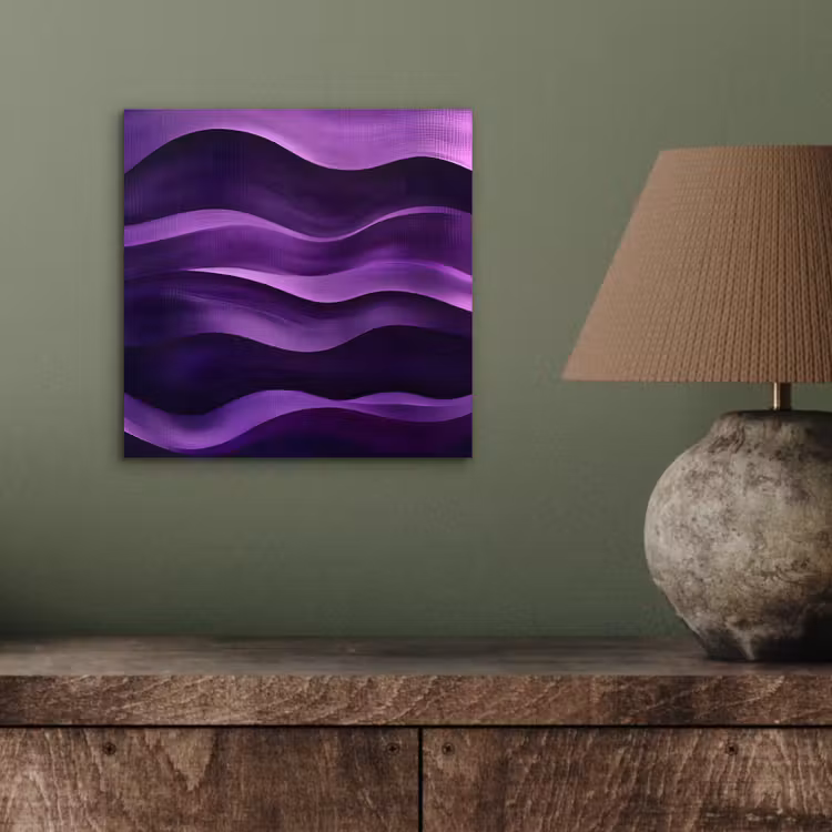 Golven - Abstract - Paars aluminium wit klein -sfeer2