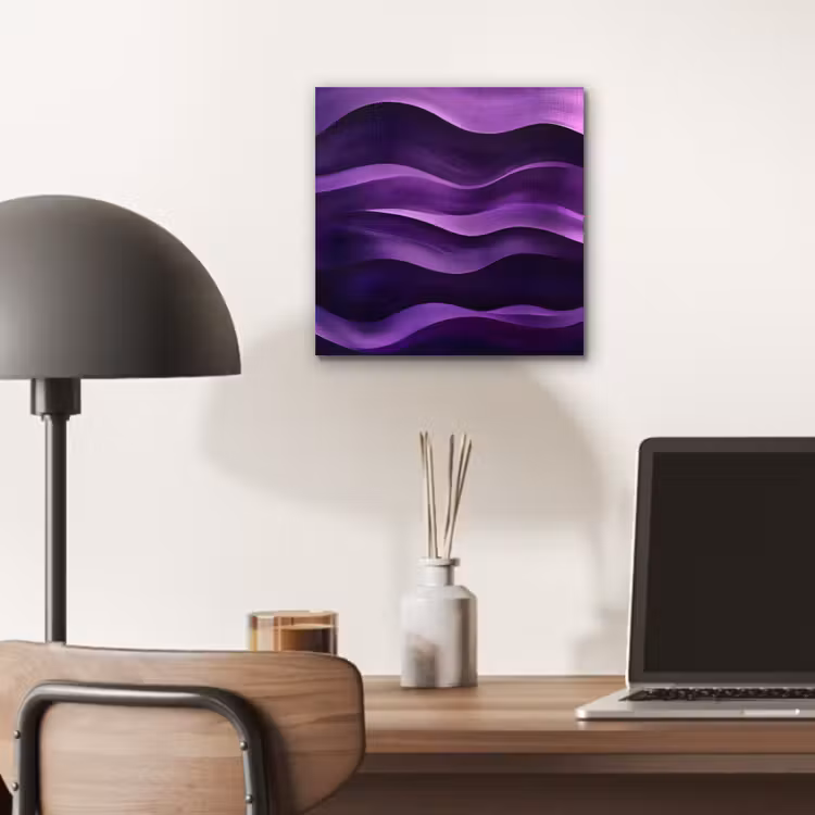 Golven - Abstract - Paars aluminium wit klein -sfeer5