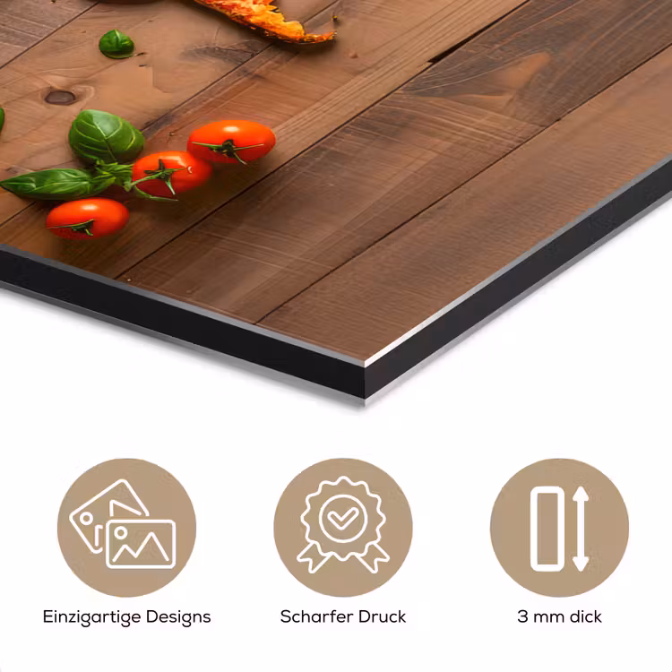 Wereldkaart - Pizza - Houten ondergrond aluminium wit klein -closeup_DE
