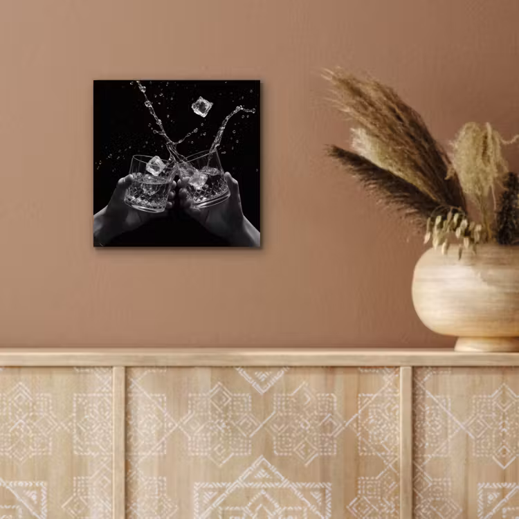 Whickyglazen - Ijs - Spetters - Zwart aluminium wit klein -sfeer4