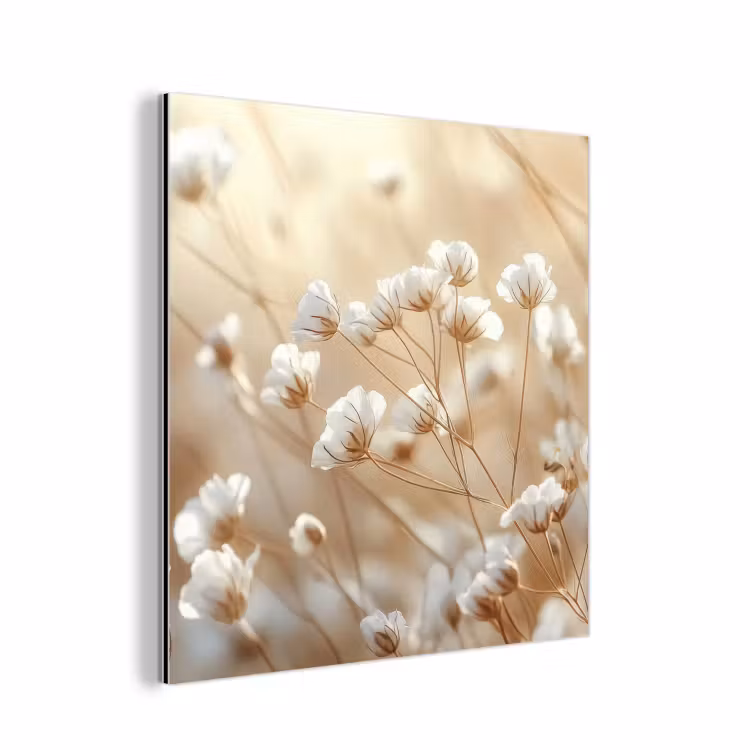 Wilde - Bloemen - Wit aluminium wit klein -3d