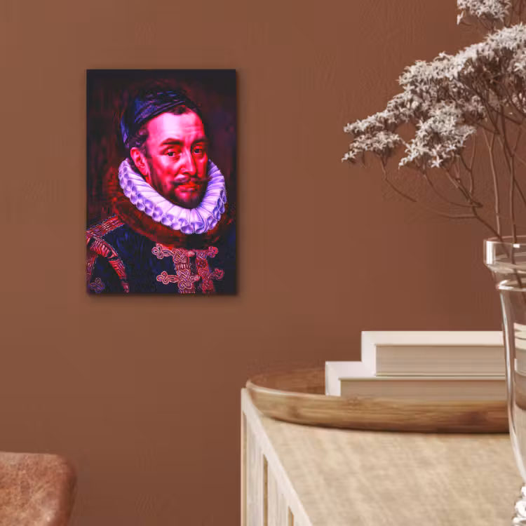Willem van Oranje - Adriaen Thomasz - Oude meesters aluminium wit klein -sfeer4