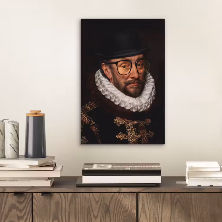 Willem van Oranje - Adriaen Thomasz - Bril aluminium wit klein -sfeer1