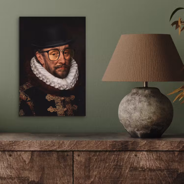 Willem van Oranje - Adriaen Thomasz - Bril aluminium wit klein -sfeer2