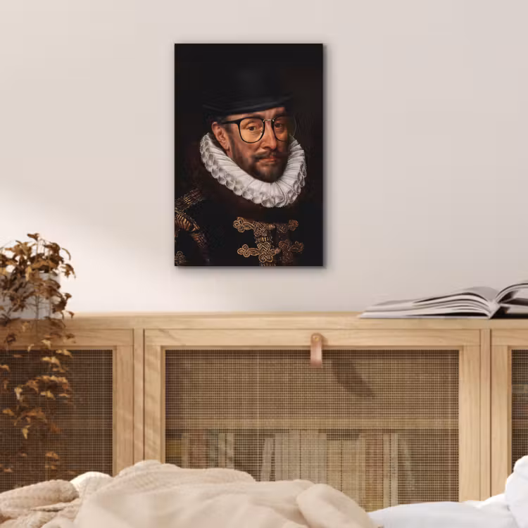 Willem van Oranje - Adriaen Thomasz - Bril aluminium wit klein -sfeer3