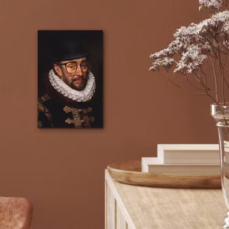 Willem van Oranje - Adriaen Thomasz - Bril aluminium wit klein -sfeer4