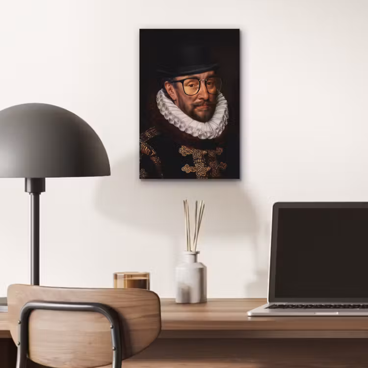 Willem van Oranje - Adriaen Thomasz - Bril aluminium wit klein -sfeer5