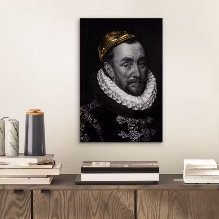 Willem van Oranje - Adriaen Thomasz - Goud aluminium wit klein -sfeer1
