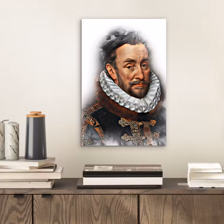 Willem van Oranje - Adriaen Thomasz - Rook aluminium wit klein -sfeer1
