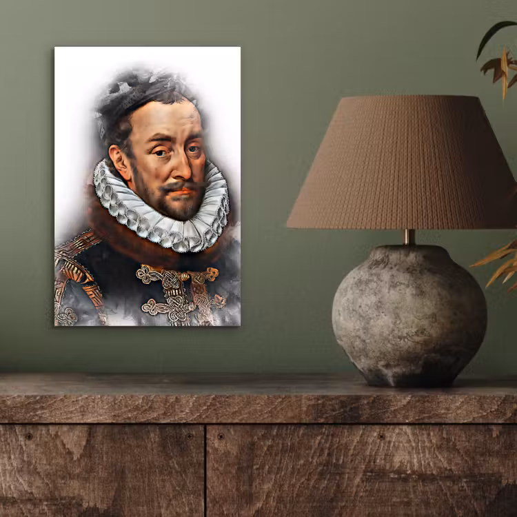 Willem van Oranje - Adriaen Thomasz - Rook aluminium wit klein -sfeer2