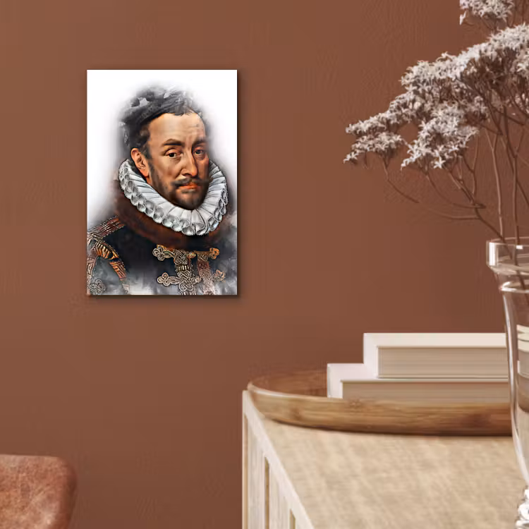 Willem van Oranje - Adriaen Thomasz - Rook aluminium wit klein -sfeer4