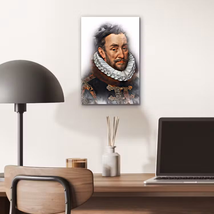 Willem van Oranje - Adriaen Thomasz - Rook aluminium wit klein -sfeer5