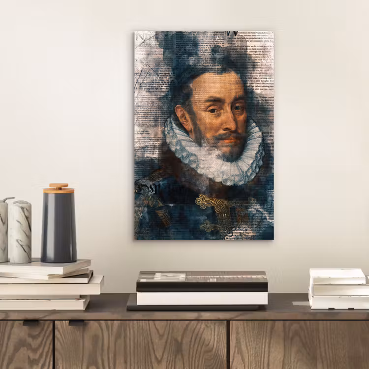 Willem van Oranje - Adriaen Thomasz - Krant aluminium wit klein -sfeer1