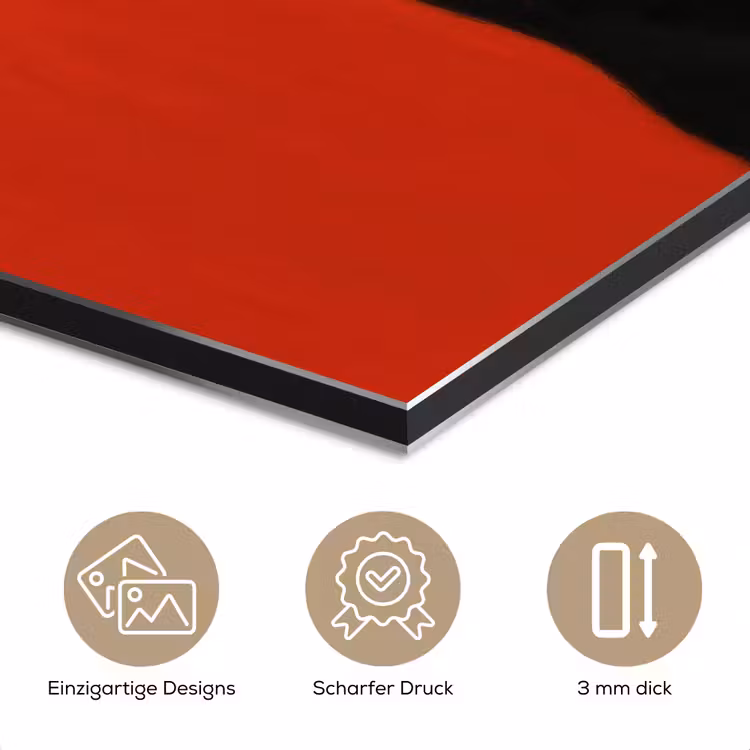 Windhond - Minimalistisch - Rood aluminium wit klein -closeup_DE