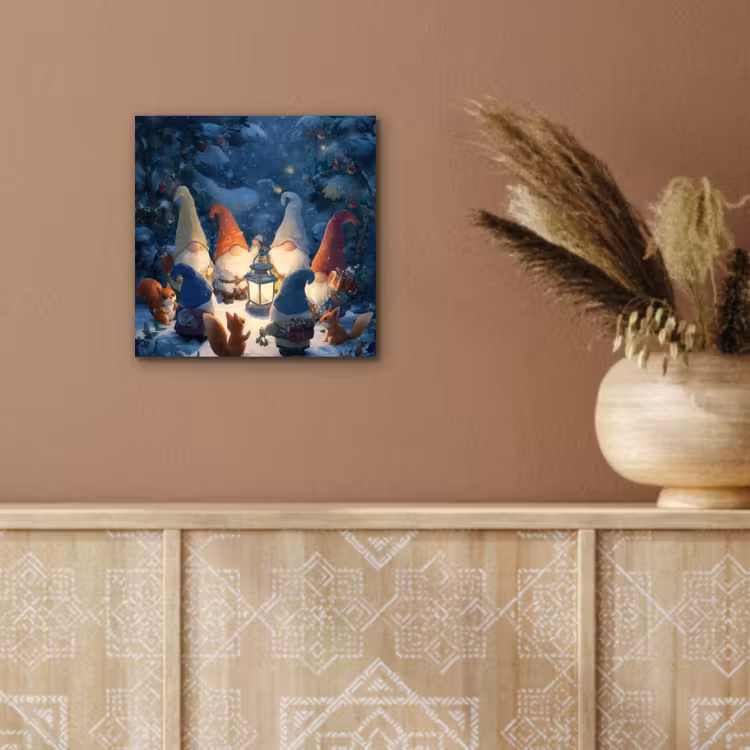 Winter - Gnooms - Eekhoorns - Meerkleurig aluminium wit klein -sfeer4
