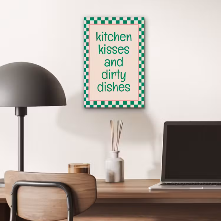 Quote - Groen - Geblokt - Keuken aluminium wit klein -sfeer5