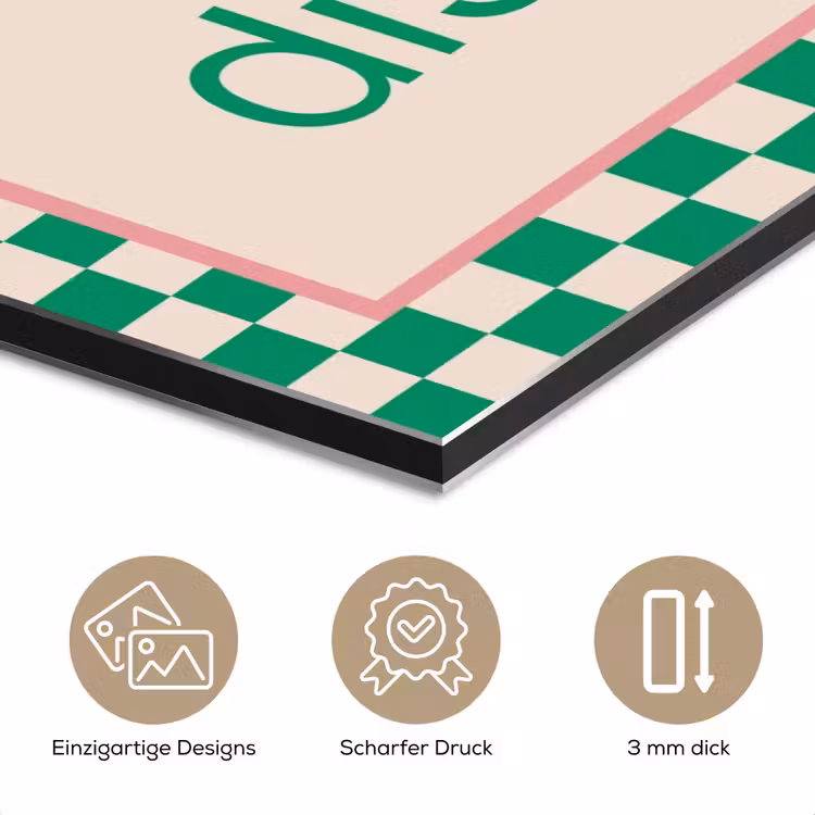 Quote - Groen - Geblokt - Keuken aluminium wit klein -closeup_DE