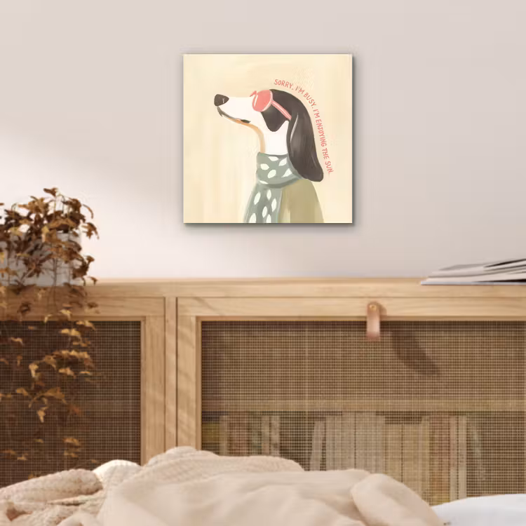 Quote - Hond - Zonnebril aluminium wit klein -sfeer3