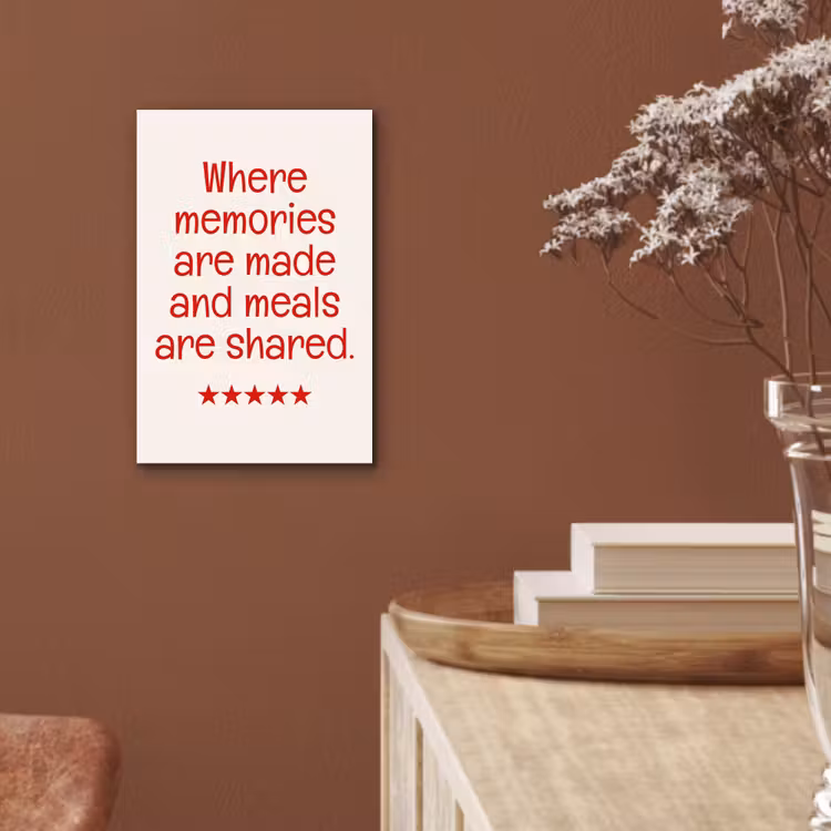 Quote - Sterren - Rood - Memories aluminium wit klein -sfeer4