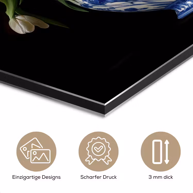 Quotes - Bloem - Tulp - Geel aluminium wit klein -closeup_DE
