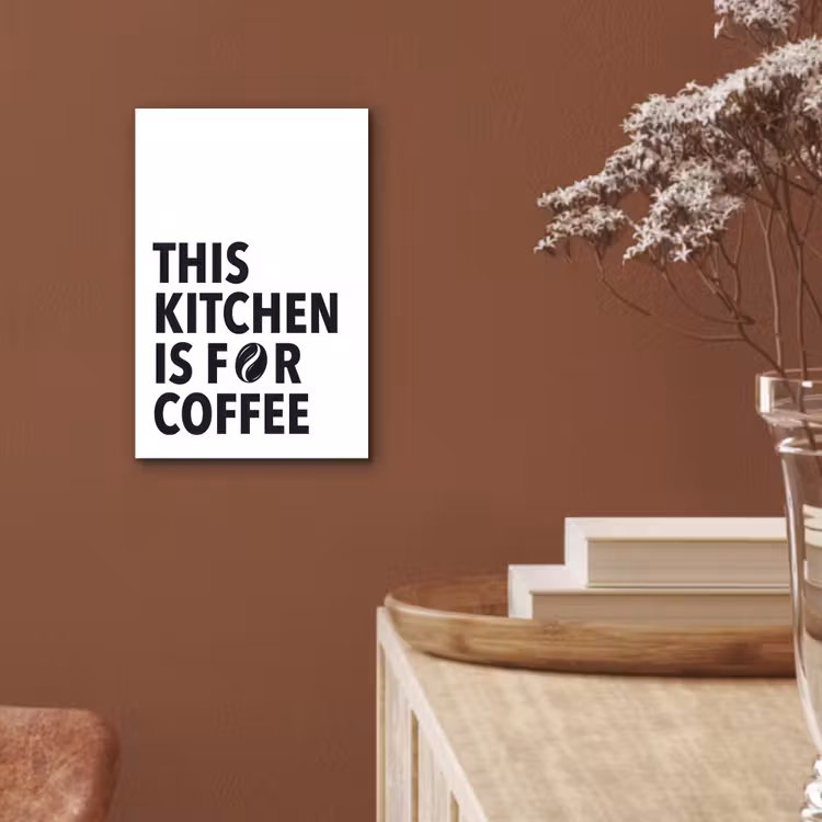Quotes - Koffie - Bonen - Modern aluminium wit klein -sfeer4