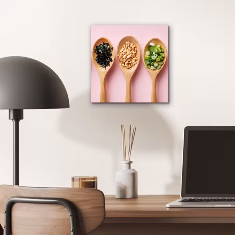 Ingrediënten - Lepels - Hout - Roze aluminium wit klein -sfeer5