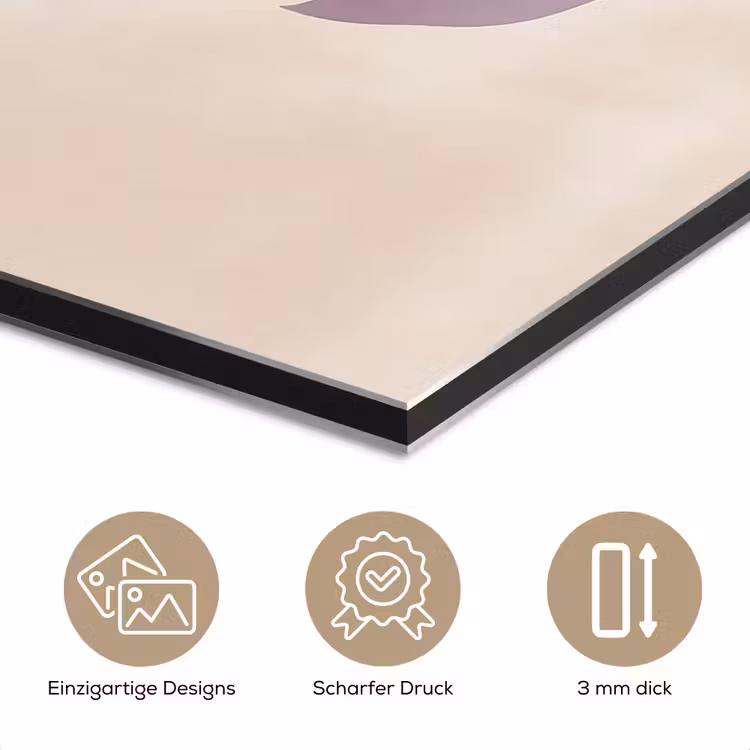 Tak - Bladeren - Minimalistisch - Beige aluminium wit klein -closeup_DE