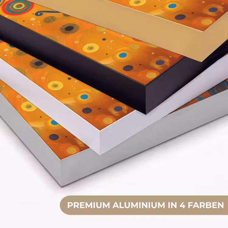 Abstract - Boom - Levensboom - Modern Textielframe zwart klein -USP_kleurenDE