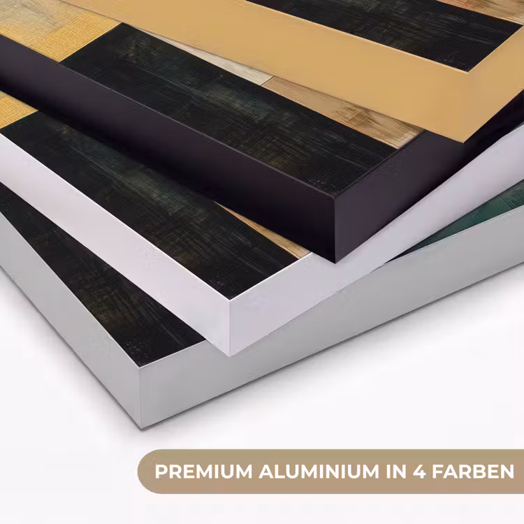 Abstract - Goud - Brons - Vormen - Geometrisch Textielframe zwart klein -USP_kleurenDE