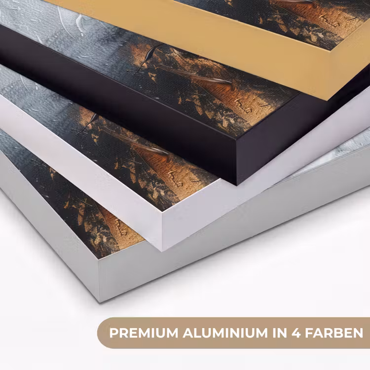 Abstract - Goud - Verf - Aesthetic - Art Textielframe zwart klein -USP_kleurenDE
