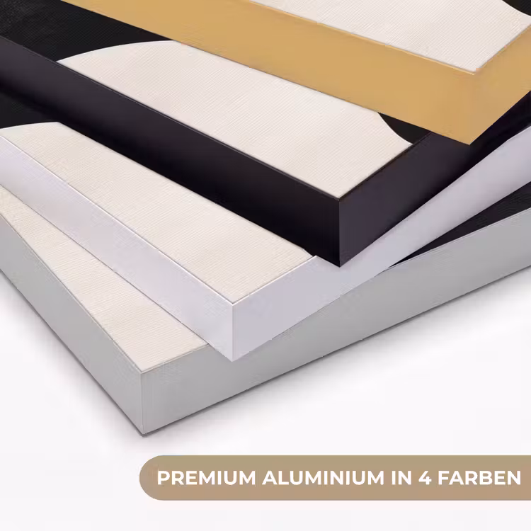 Abstract - Japandi - Beige - Modern Textielframe zwart klein -USP_kleurenDE