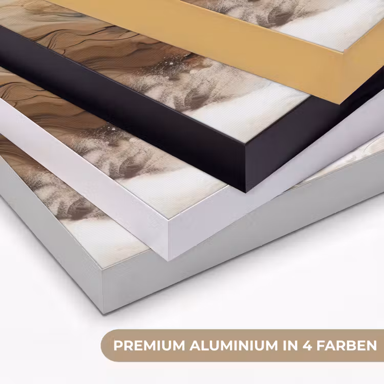 Abstract - Kunst - Verf - Beige - Modern Textielframe zwart klein -USP_kleurenDE