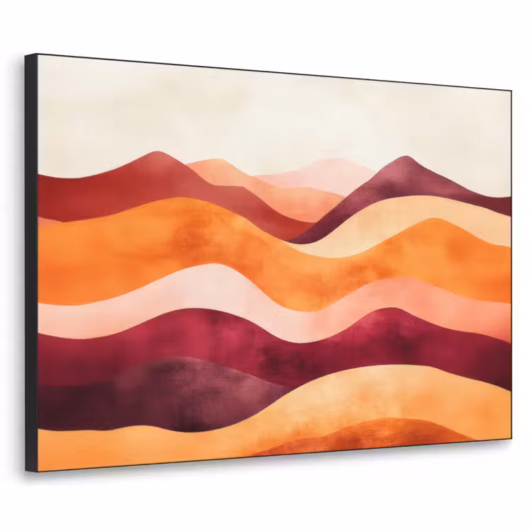 Abstract - Landschap - Golven Textielframe zwart klein -3d