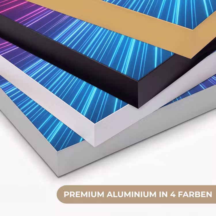 Abstract - Light - Burst - Modern - Colorful Textielframe zwart klein -USP_kleurenDE