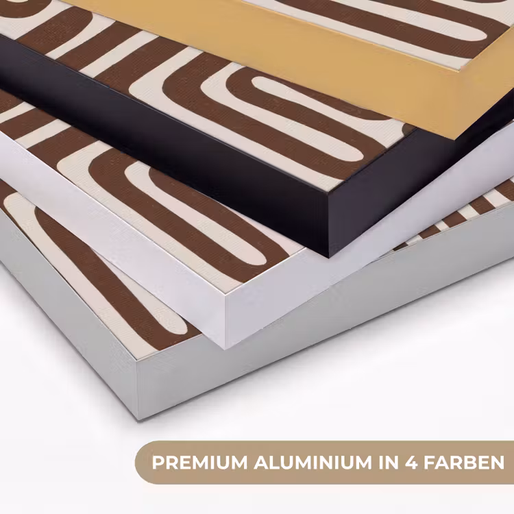 Abstract - Patroon - Bruin Textielframe zwart klein 947 -USP_kleurenDE