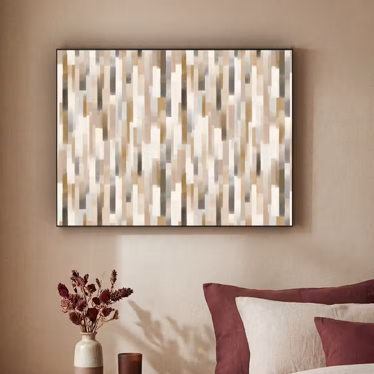 Abstract - Patroon - Kwaststreken Textielframe zwart klein 947 -sfeer1