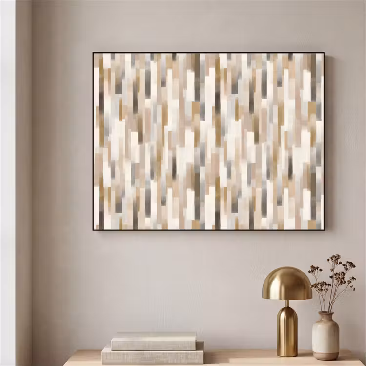 Abstract - Patroon - Kwaststreken Textielframe zwart klein 947 -sfeer2