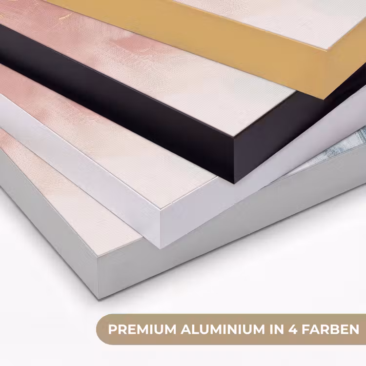 Abstract - Pastel kleuren - Goud - Modern - Aesthetic Textielframe zwart klein -USP_kleurenDE
