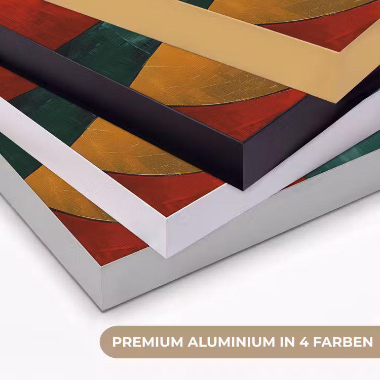 Abstract - Kerst - Goud - Rood - Groen Textielframe zwart klein -USP_kleurenDE