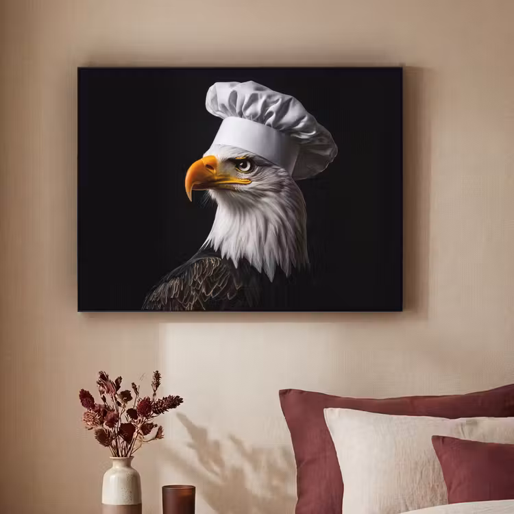 Arend -Amerika - Koksmuts - Vogel - Stoer Textielframe - compleet frame klein -sfeer1