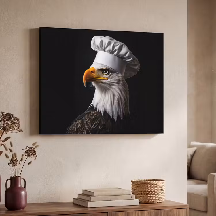 Arend -Amerika - Koksmuts - Vogel - Stoer Textielframe - compleet frame klein -sfeer3