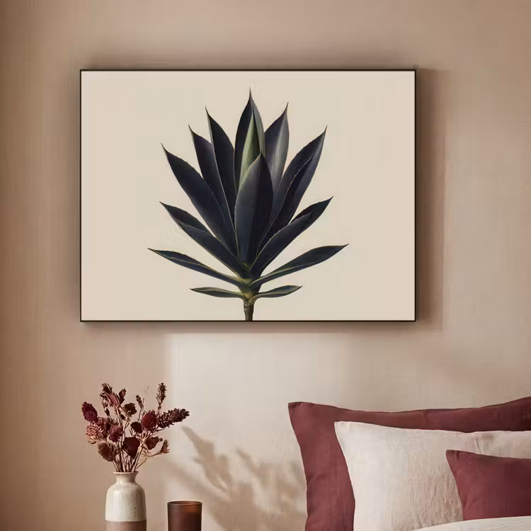 Agaveplant - Symmetrisch - Groen Textielframe - compleet frame klein -sfeer1