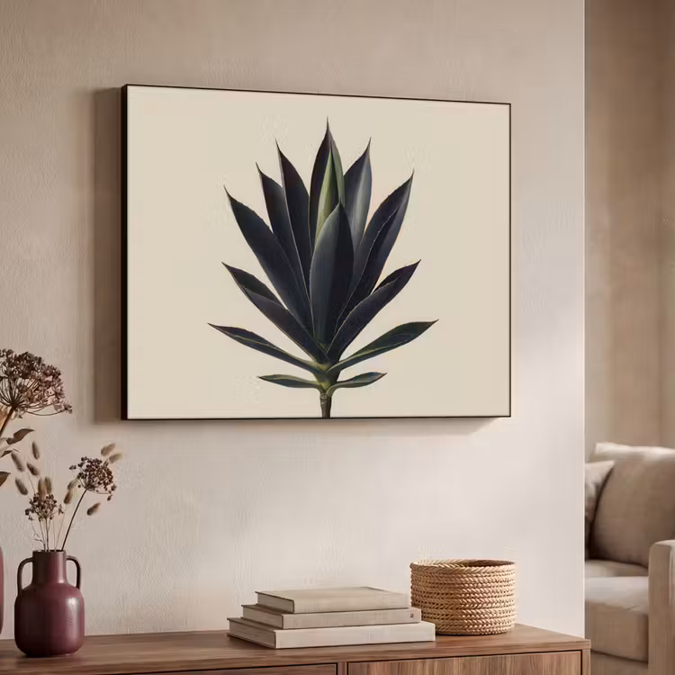 Agaveplant - Symmetrisch - Groen Textielframe - compleet frame klein -sfeer3