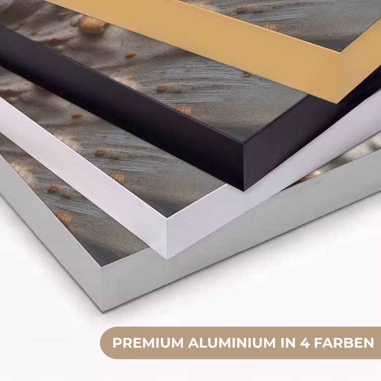 Anker - Hout - Schelpen - Zand Textielframe zwart klein -USP_kleurenDE