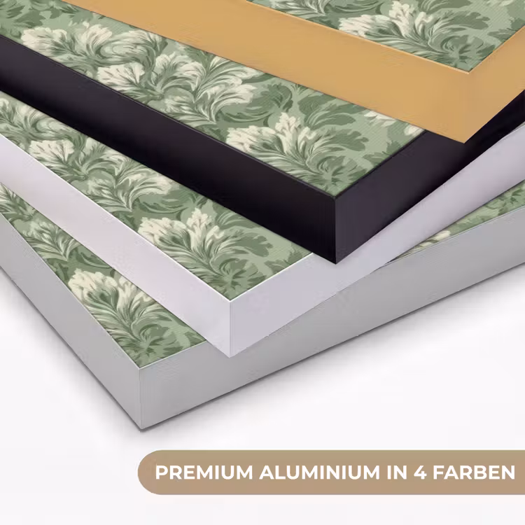 Sierlijk - Lichtgroen - Planten - Patroon - Getailleerd Textielframe zwart klein 947 -USP_kleurenDE