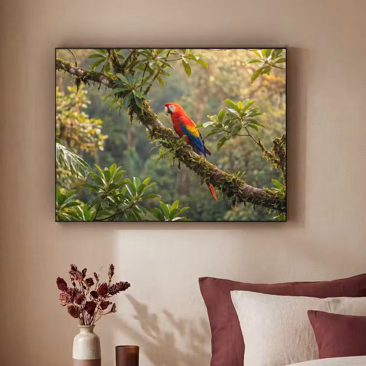 Ara - Jungle - Rood Textielframe zwart klein -sfeer1
