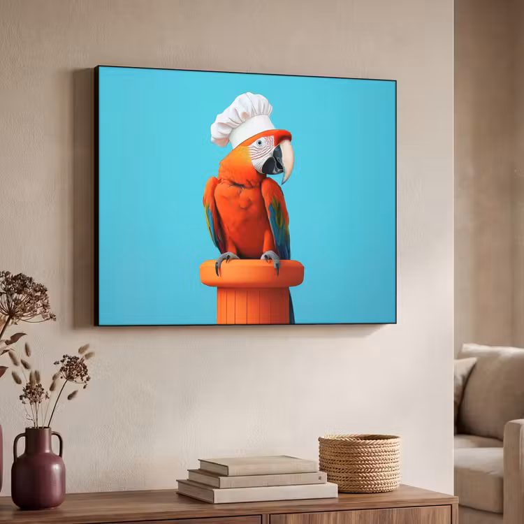 Ara - Koksmuts - Sokkel - Grappig Textielframe zwart klein -sfeer3